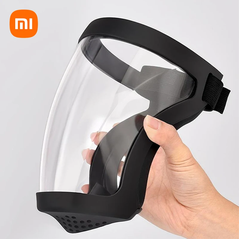 

Прозрачный защитный экран Xiaomi, защита на все лицо, защита для кухонных инструментов, защита от брызг масла, Ветрозащитная маска для езды на м...
