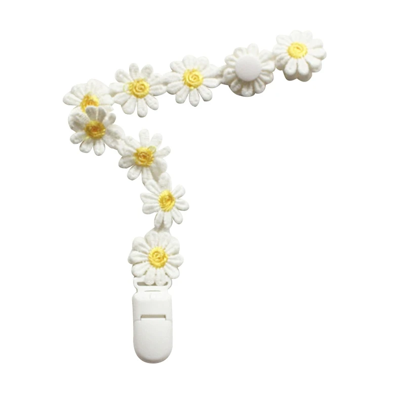 

Baby Pacifier Clip Small Daisy Lace Newborn Kids Infant Toddler Nipple Soother