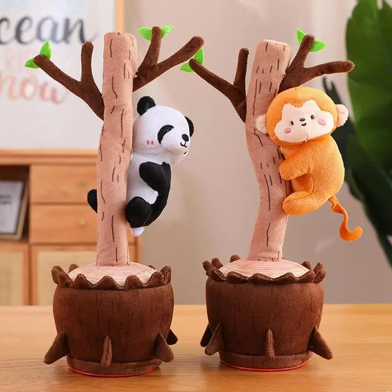 

Dancing Tree With Panda Toy Electronic Singing Dancing Mimicking Animal Plush Toy In Pot Shake Toys Repeat Songs For Girls Boys