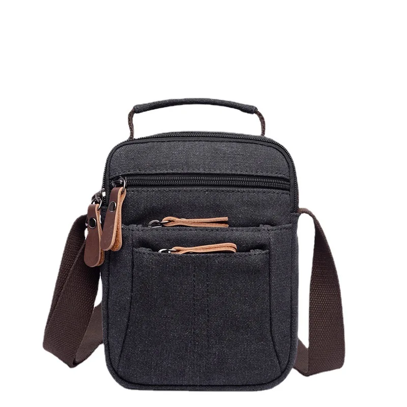 

2021 Bags Pockets Crossbody For New Cotton Cellphone Canvas Unisex Iphone Bag Shoulder Interlayers Lining Messenger Zippers