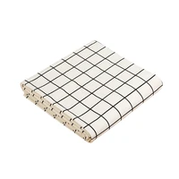 quality linen cotton grid cloth zakka pastoral forest flower cotton linen fabric tablecloth