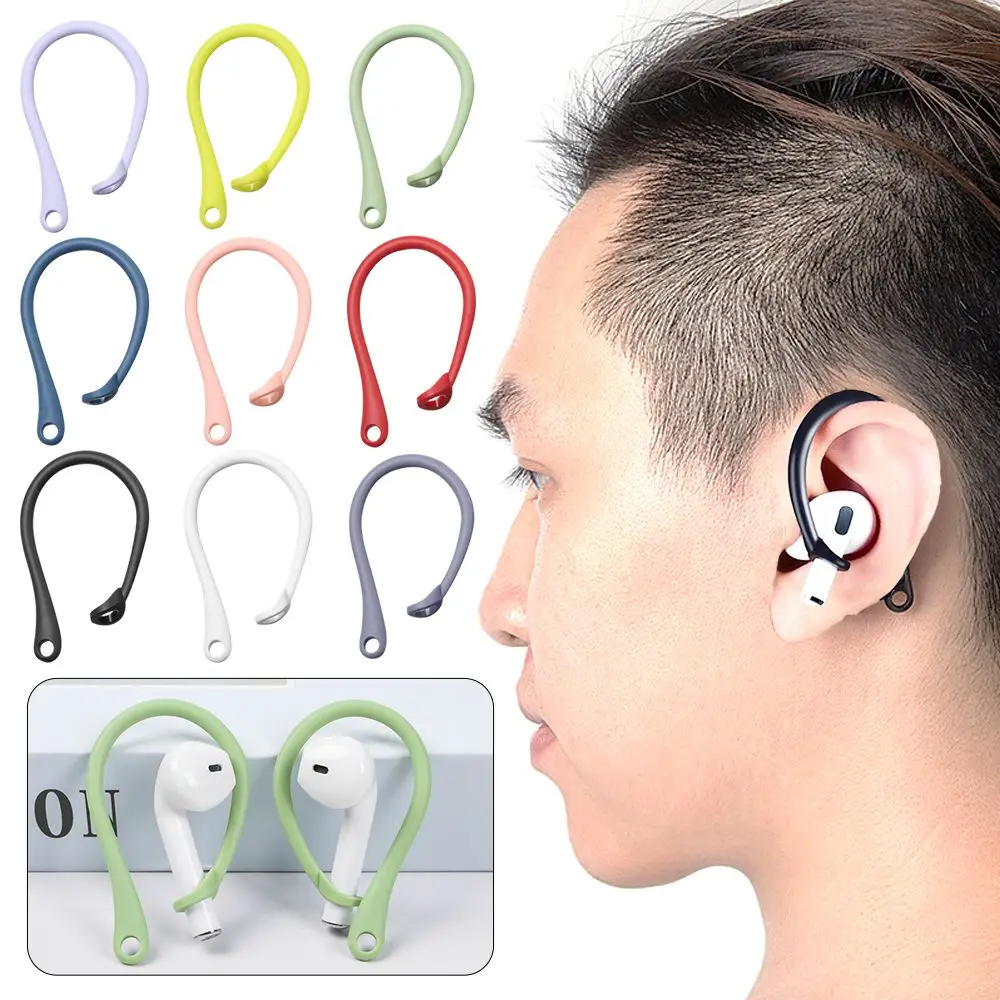 

Sports Secure Fit Hooks Earphone Holders Protective Ear Hook Silicone Anti-lost Earhooks For Apple AirPods 1 2 3 Pro