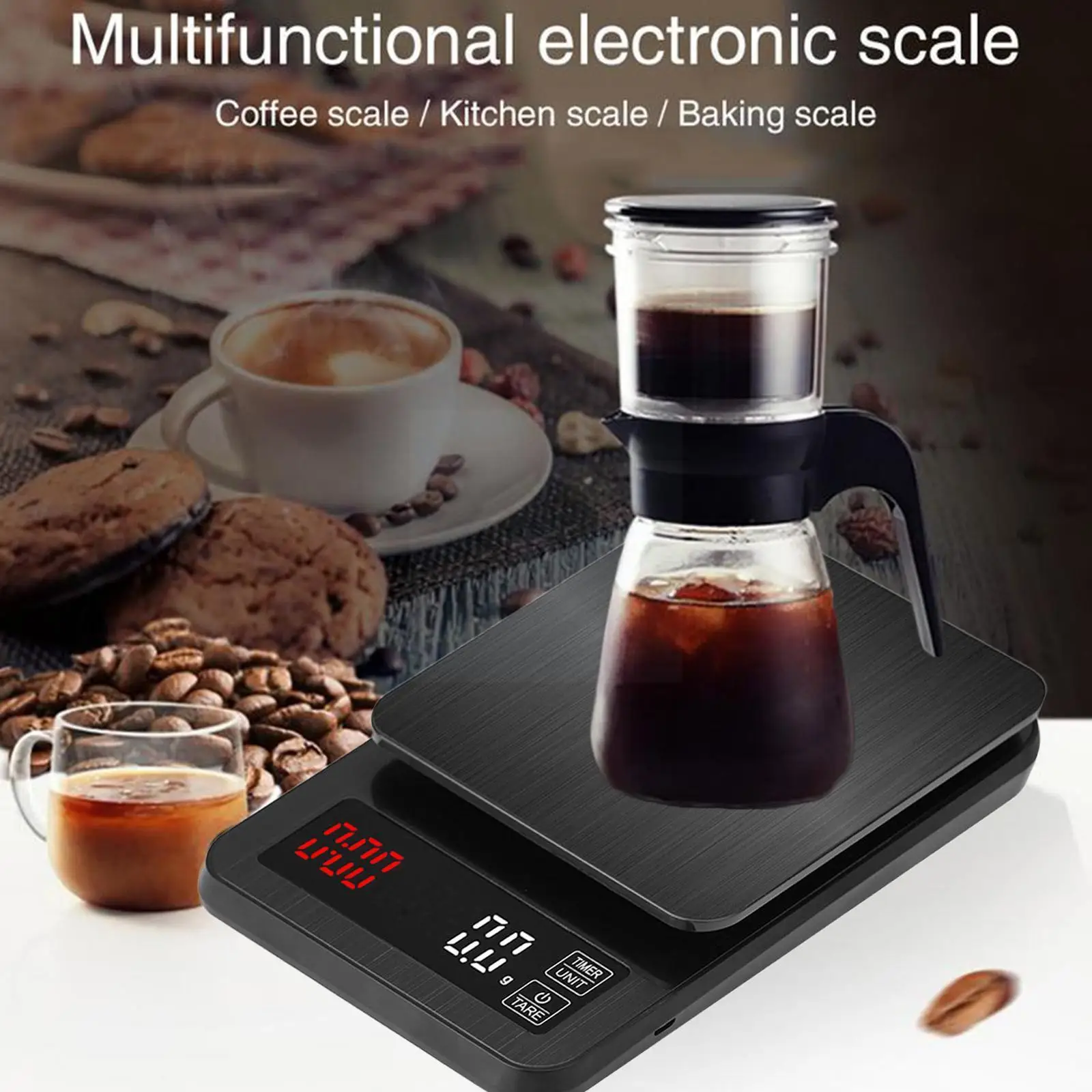 

Precision Electronic Kitchen Scale 3kg/0.1g 5kg/0.1g Digital With 10kg/1g Coffee Lcd Household Scale Timer Drip Balance Wei H0u7