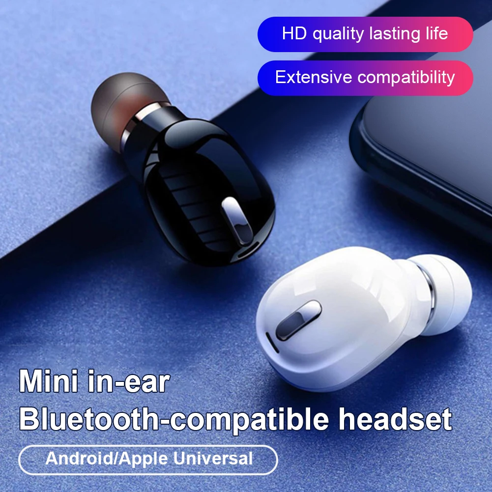 

X9 одиночная гарнитура, беспроводные Bluetooth-наушники-вкладыши, 5,0 музыкальные стереонаушники, спортивные наушники-вкладыши с микрофоном для с...