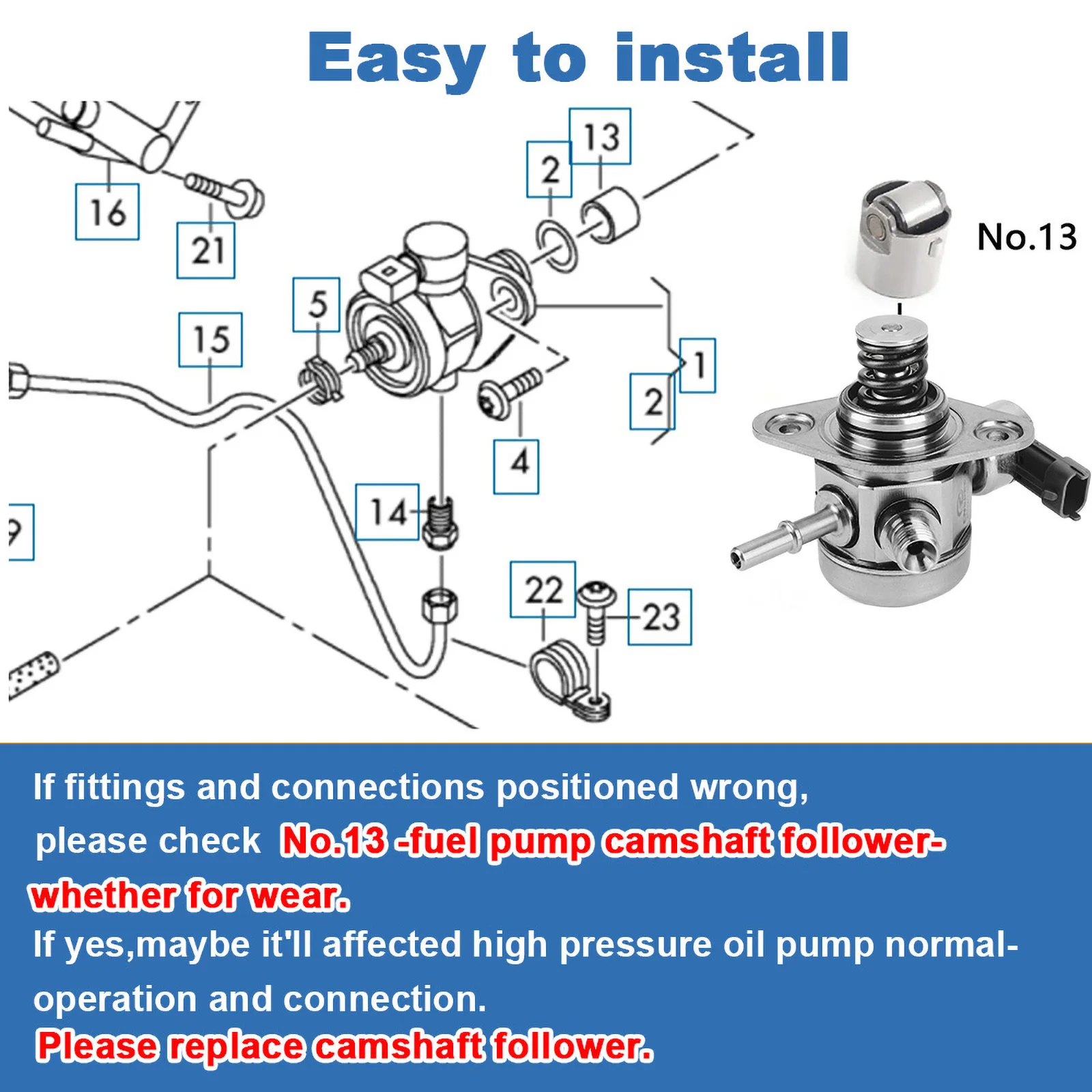 35320-2B220 топливный насос высокого давления (Новый) для Hyundai Accent 2011-2017 Sonata 2015-2017 Kia Soul