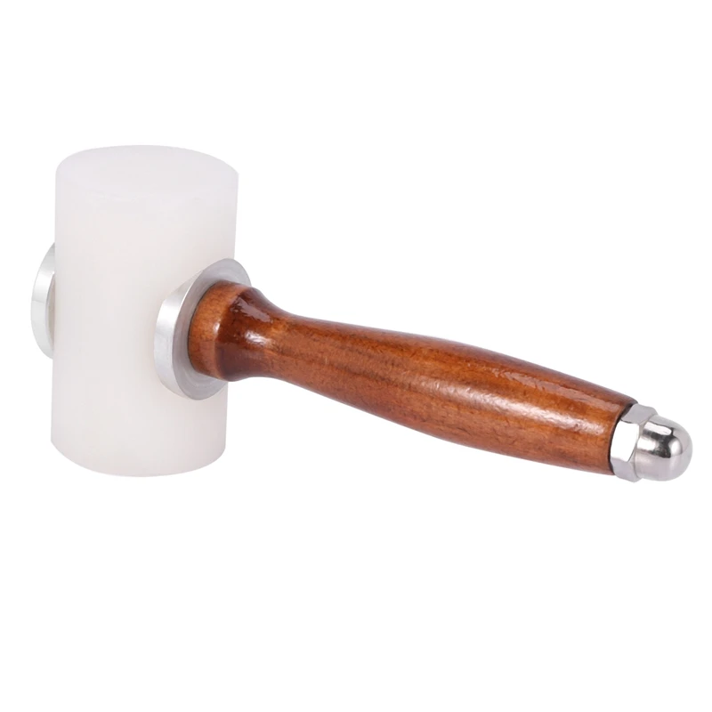 

Handheld T Shape Leather Carving Hammer Wood Handle Nylon Leather Carving Mallet DIY Craft Tool