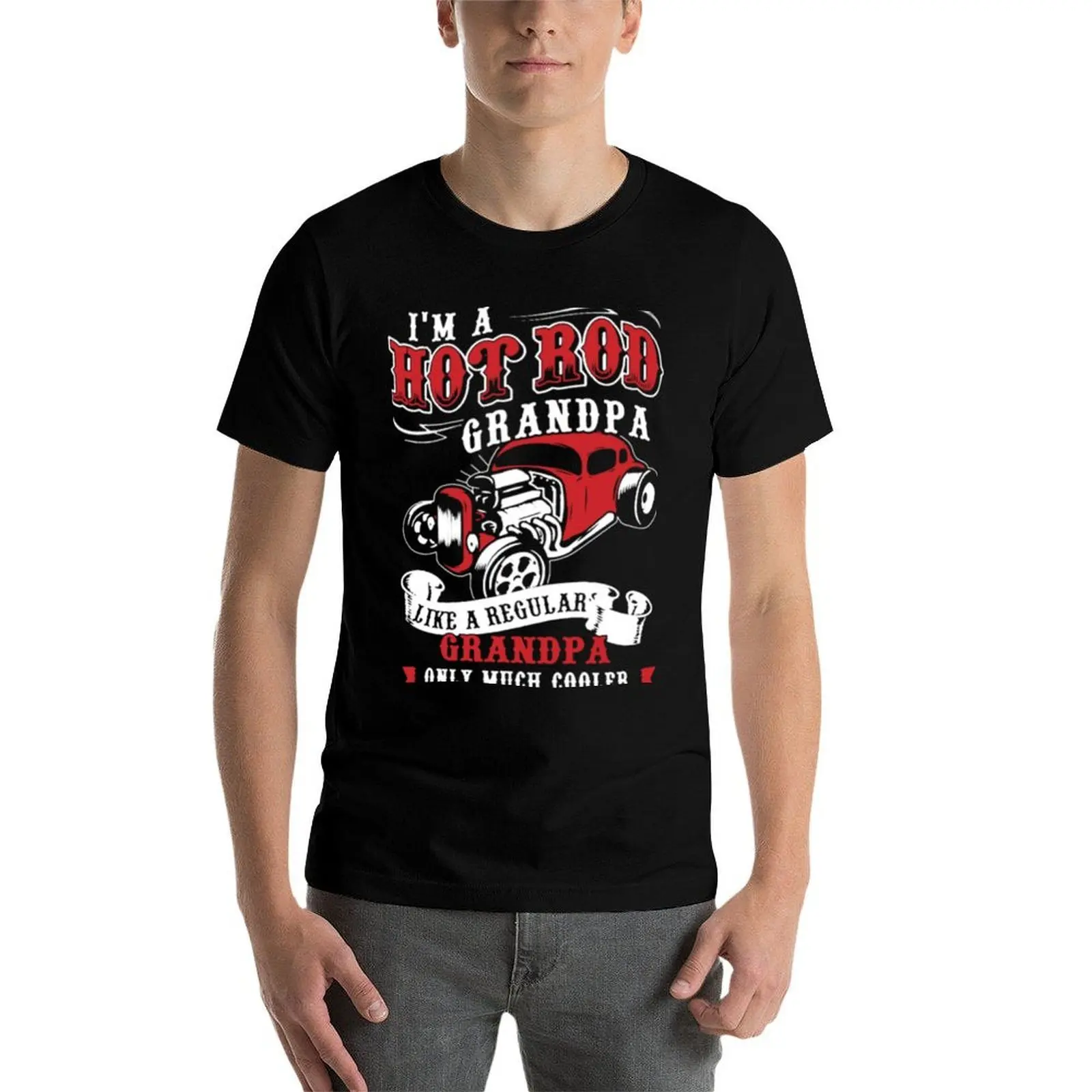 Фото Футболка Hot Rod Grandpa, дышащая, легкая, летняя, для мужчин №4