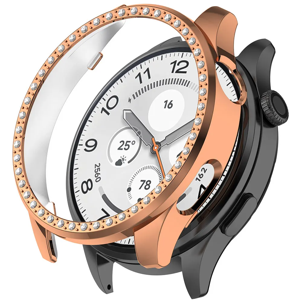 Фото Блестящий чехол для ПК + защитная пленка для Xiaomi Watch 5, бампер-протектор с алмазным покрытием, защитная рамка-накладка для Xiaomi Watch5, умные аксессуары №5