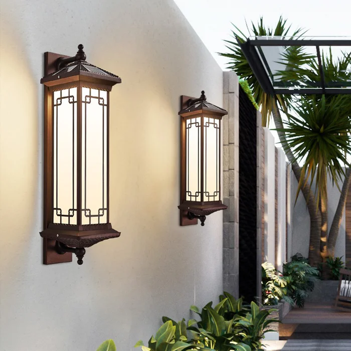 

Solar Wall Lamp Outdoor Balcony Courtyard Gate Outdoor Garden Wall Lamp Chinese Terrace LED Light