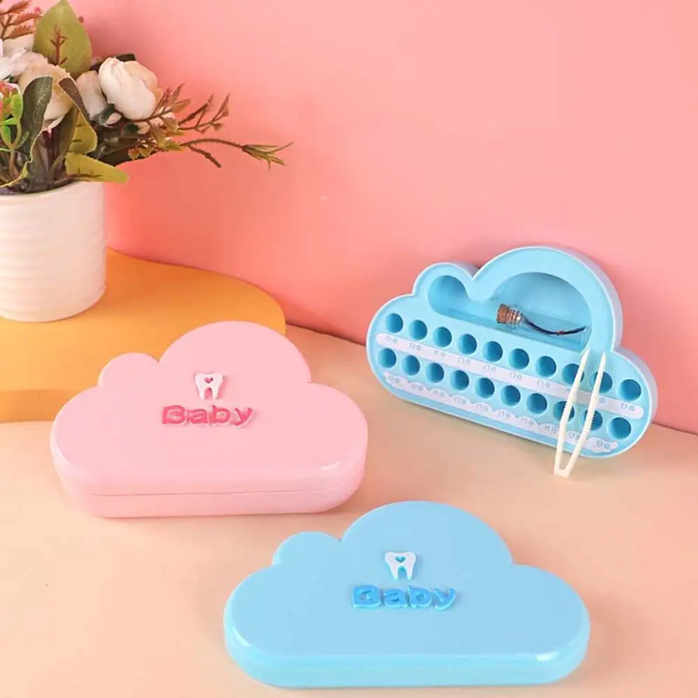 

Chinese Text Cloud Shaped Tooth Collection Organizer Milk Teeth Case Tooth Storage Box Baby Tooth Box Lanugo Bottle