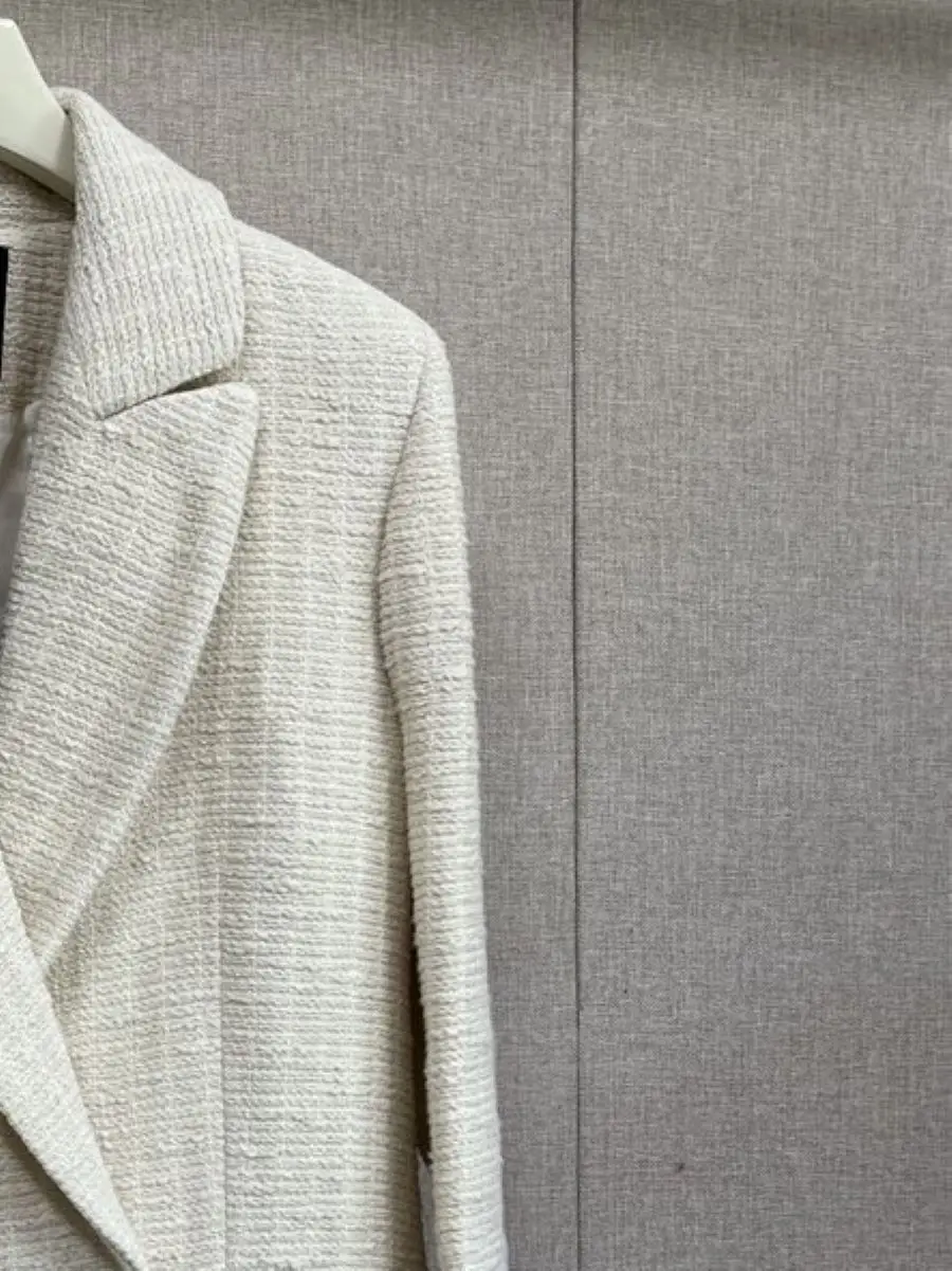 

2023 Autumn Women's Tweed Set Notched Double Breasted Long Sleeve Blazer or High Waist Straight Shorts