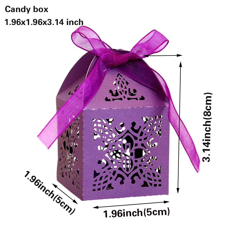 20/30/50 шт. ИД Мубарак Сувениры Коробка для конфет кружевная Рамадан кареем