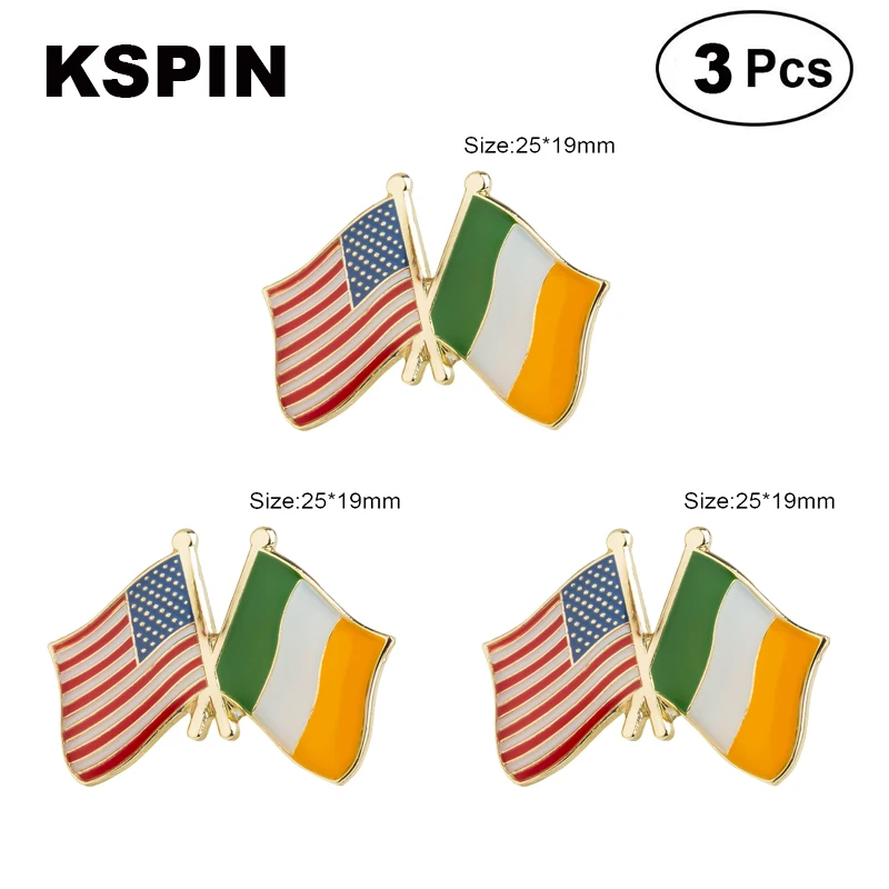 

U.S.A Ireland Frendship Lapel Pin Brooches Pins Flag badge Brooch Badges