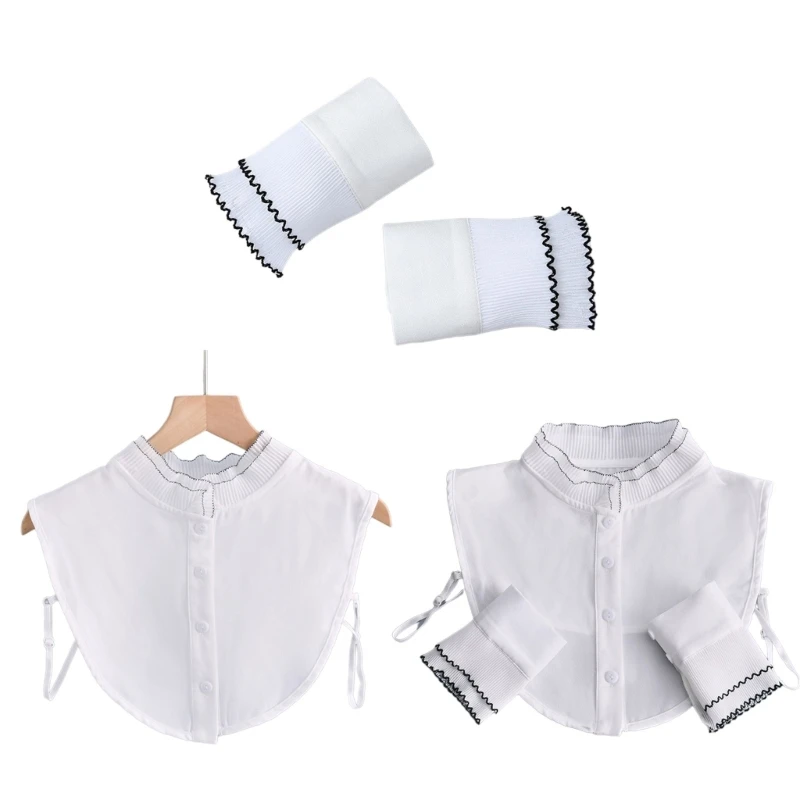 

Women False Collar with False Cuffs Set Party Clothes Decorative Collar Accessor NEW
