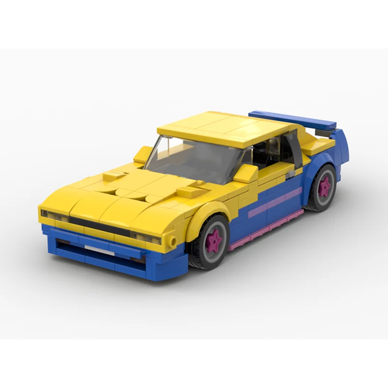 Конструктор MOC автомобиль скоростной Чемпион 1983 ретро сделай сам детские