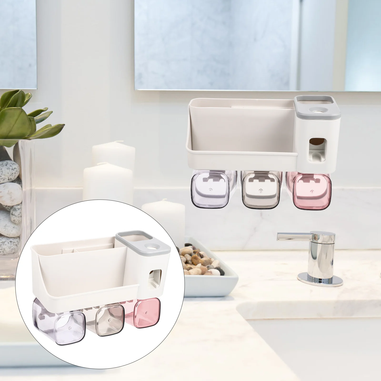 

Wall Holder Rack Holder Toothpaste Holder Mouthwash Cup Holder