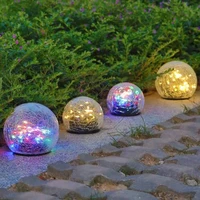led solar ground light garden courtyard decoration buried light christmas outdoor glass ball light
