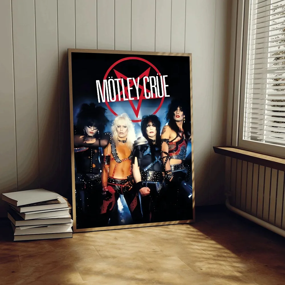 Motley C-crues Rock аниме постеры клейкая белая бумага наклейка Сделай Сам комната бар