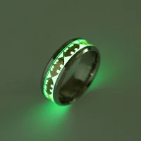 titanium steel jewelry luminous bat ring fluorescent new jewelry 2022 new high quality mens simple business jewelry