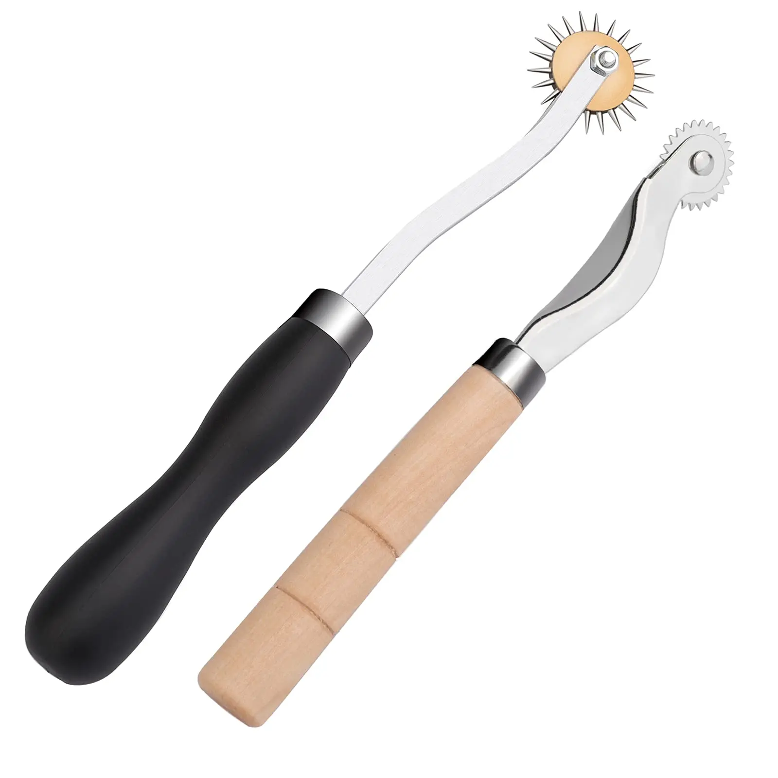 1/2 шт. профессиональное колесо для прошивки кожи с деревянной ручкой