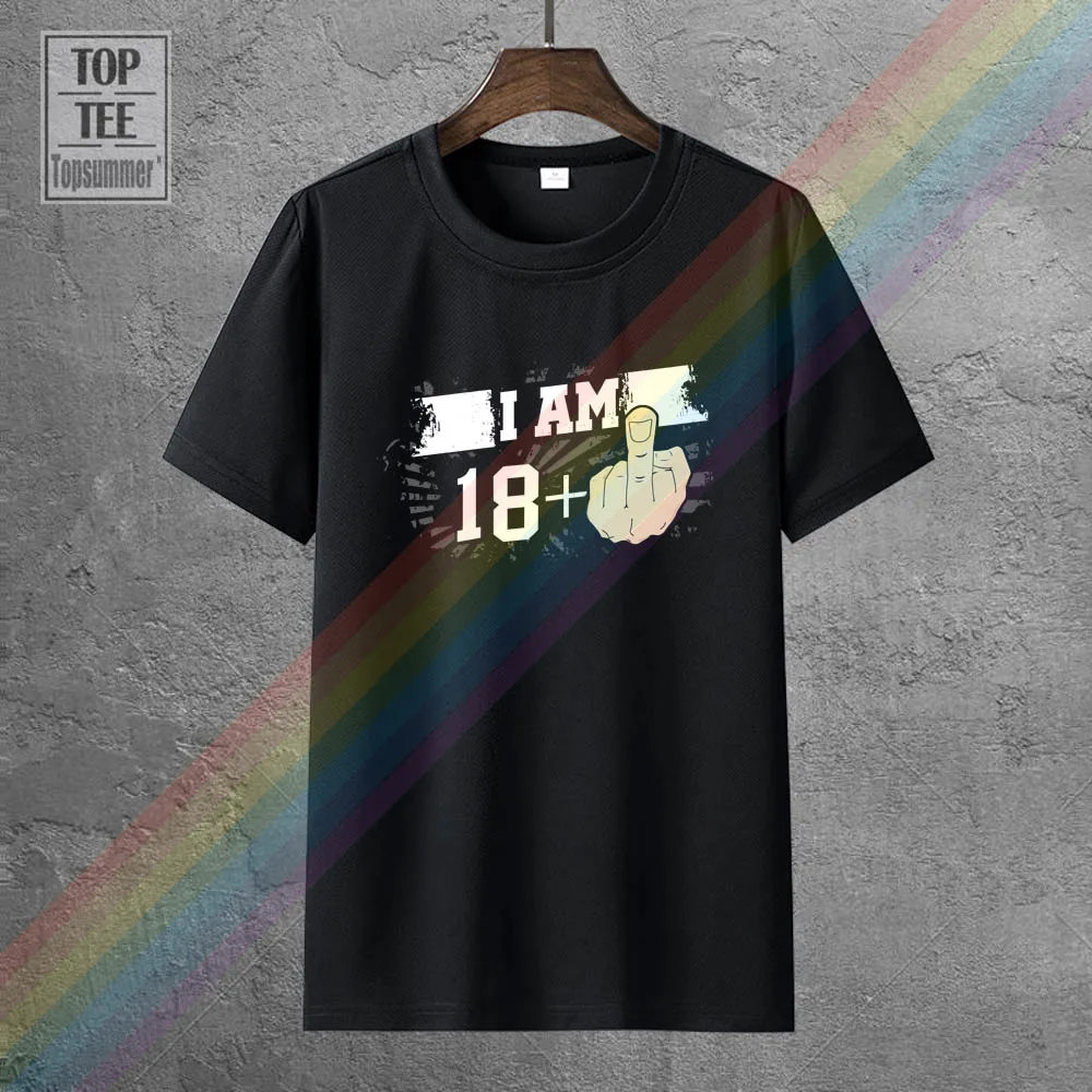 

I Am 18 Plus Middle Finger 19 years old 19th Birthday Gift T Shirt Skull Retro T Shirts Gothic Tshirts Funny Horror Tee-Shirt