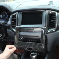 for ford ranger 2015 2022 everest 2017 navigation decorative frame abs carbon fiber style car interior accessories