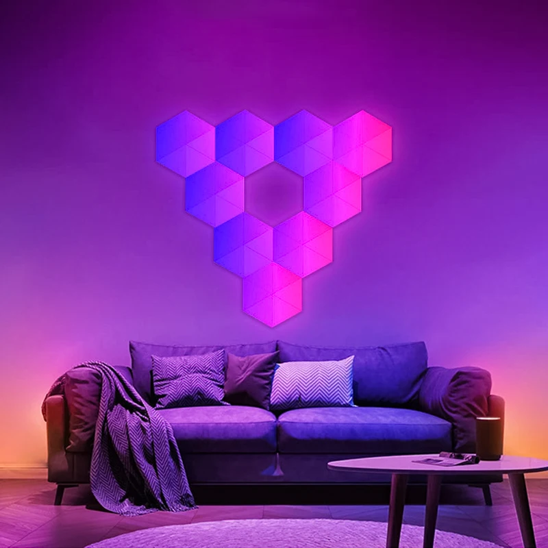 Шестигранная Квантовая светодиодная лампа настенный светильник сделай сам RGB