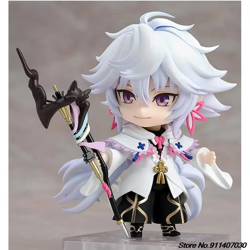 

Фигурка героя из игры Nendoroid FGO Fate Grand Order Caster Merlin Flower Magician Ver PVC, модель игрушек Kawaii, милая коллекция кукол