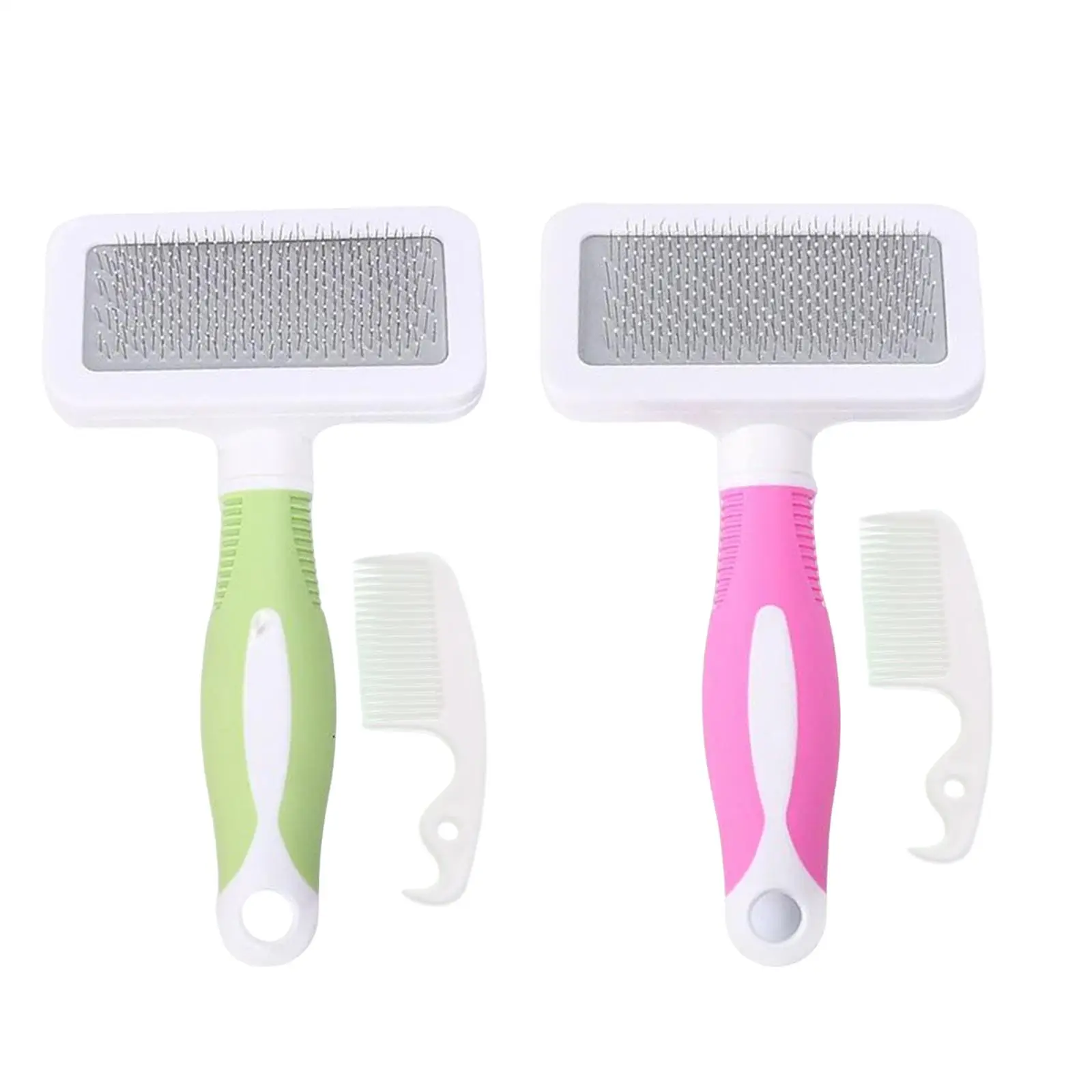 

Щетка для груминга собак, щетка из нержавеющей стали для вычесывания длинных волос, с нескользящей ручкой, для домашних животных