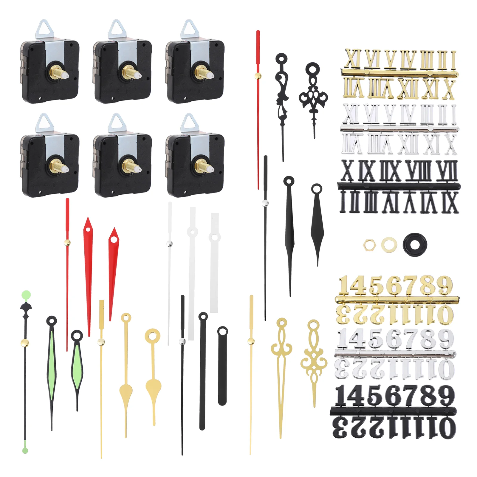 

6 Sets Electronic Wall Clock Mechanism Replacement Plastic Useful Movement