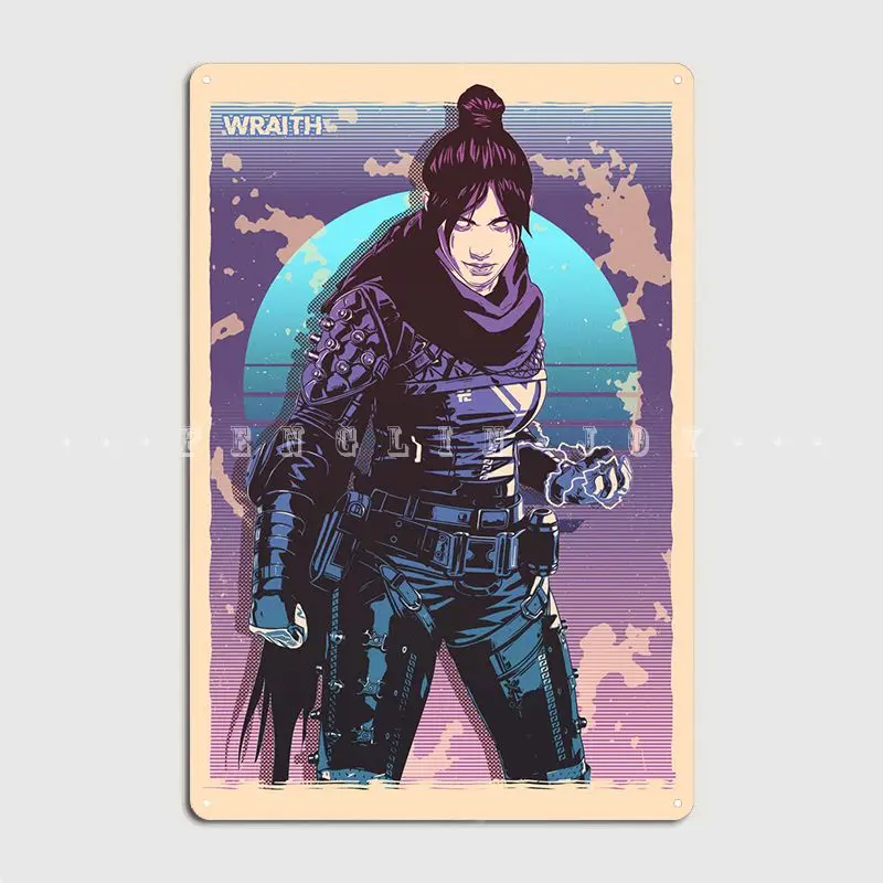 

Apex Legend Wraith металлический знак настенная роспись декор для стен паба гаража оловянный знак плакат