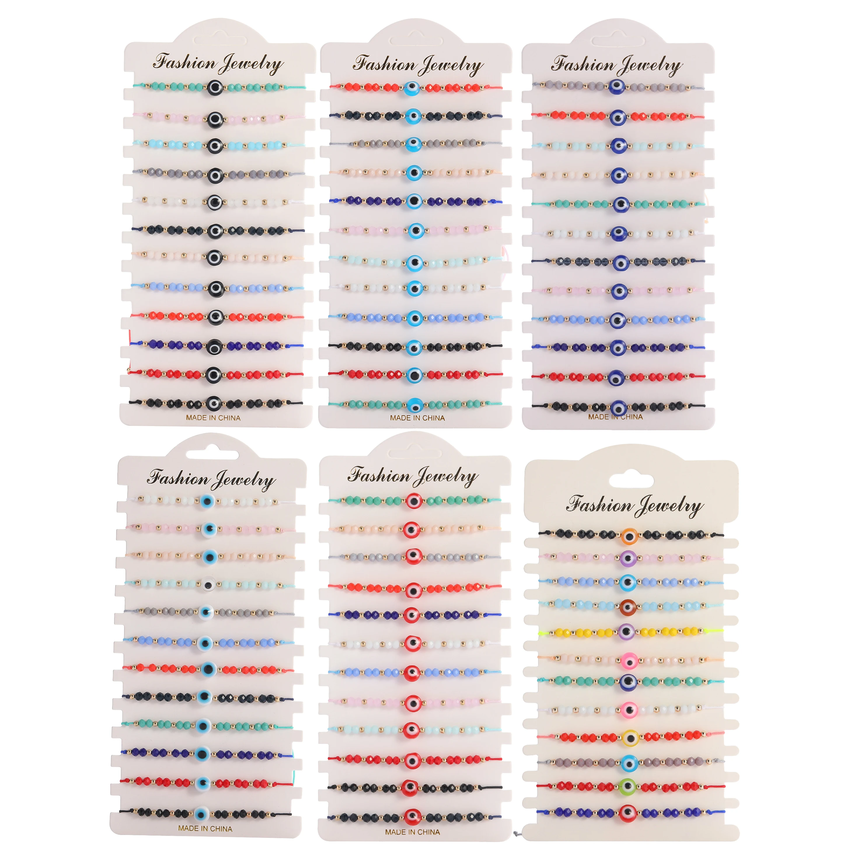 

12 шт./комплект, женский браслет «сглаза»