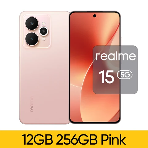 Realme 15 5G NFC 6, 8 144 Гц AMOLED-дисплей 7000 мАч Размер батареи 7300 Plus Смартфон 50 МП Камера 80 Вт Зарядка