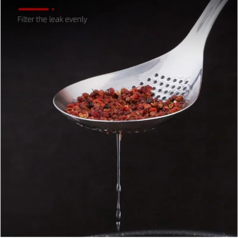 

Stainless Steel pepper colander Skimmer Strainer Slotted Spoon Colander Mesh Deep Fryer Oil Frying Scoop for Removing Filtering