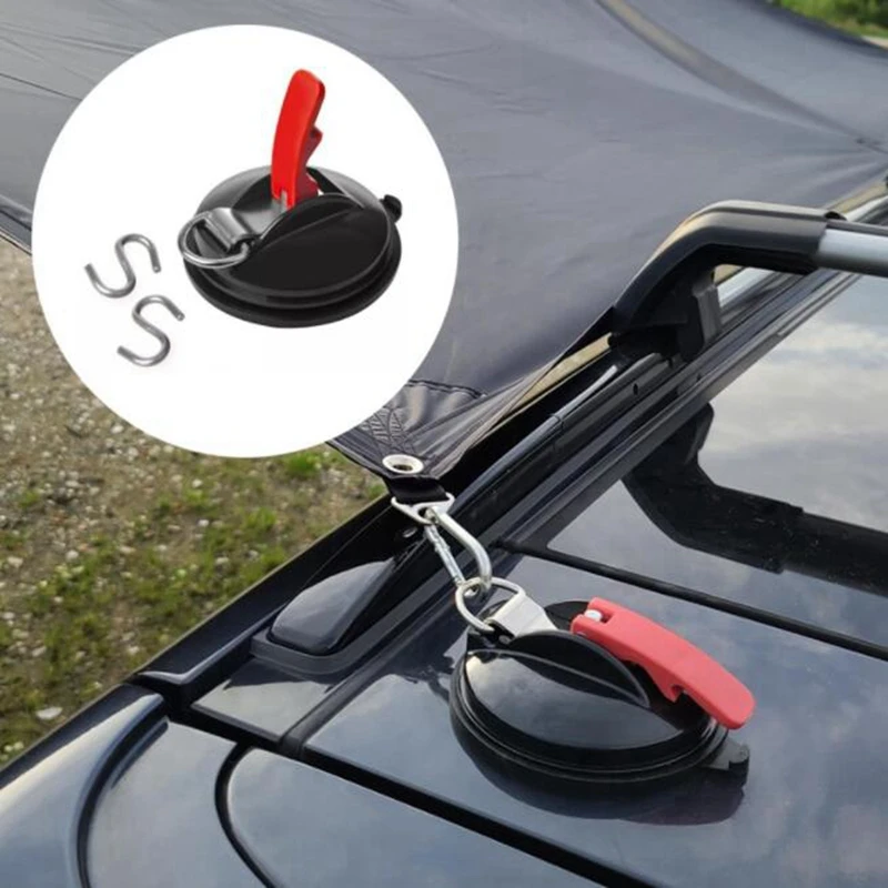 

1Pc Outdoor Camping Rope Powerful Suction Cup Car Tent Canopy Hook Luggage Strap Fixer Pet Vacuum Strap Suction Cup