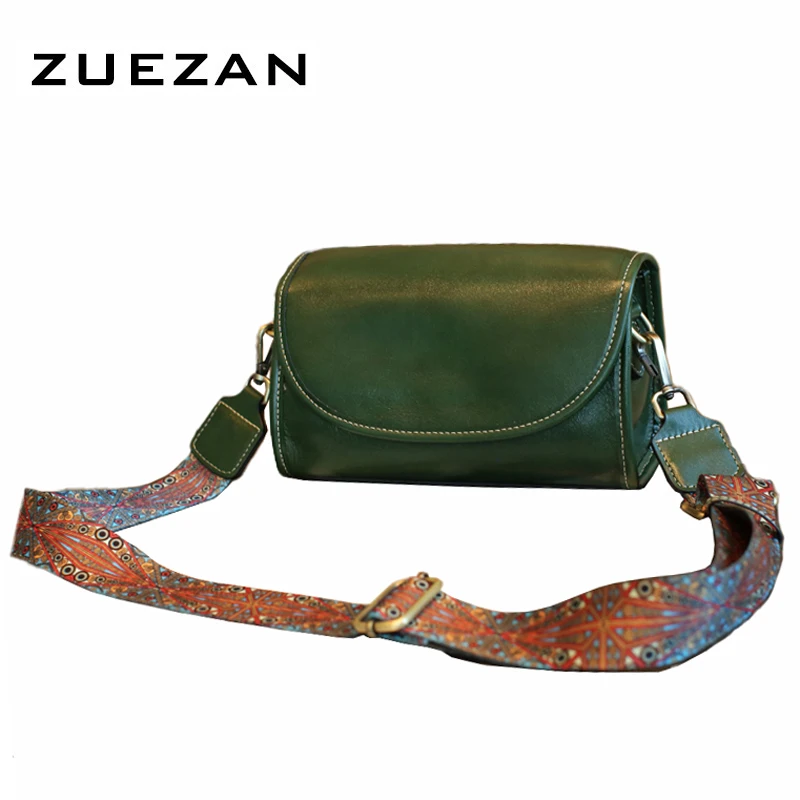 

Сумка через плечо из вощеной кожи в стиле ретро, цветной ремешок, 100% из коровьей кожи, женская сумка-мессенджер из натуральной кожи, D297