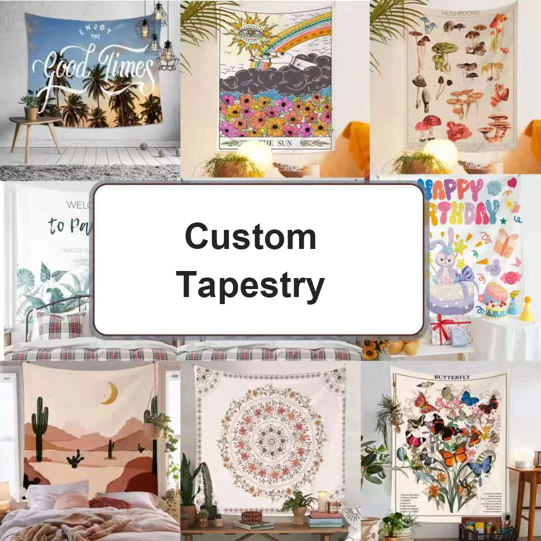 

Customized Tapestry Mandala Tapestries Print Your Photo Picture Wall Hanging Blanket Tapestry Home Wall Decorative Room Decor