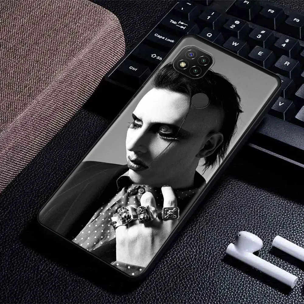 Чехол для Xiaomi Redmi Note 7 9 9T 11 Pro 9C 9S 9A 10 K40 8 K40S K50 8T Celular Funda Marilyn Manson Shell - купить по