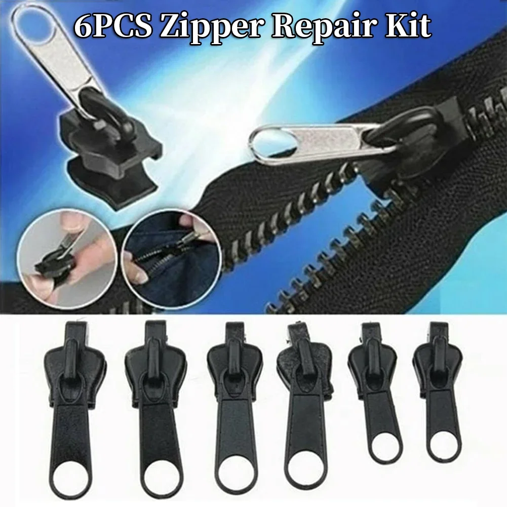 

Instant Rescue Zip Zipper Repair New Sew Slider Kit Teeth Instant Replacement Zipper Design Fix Universal 6pcs For New