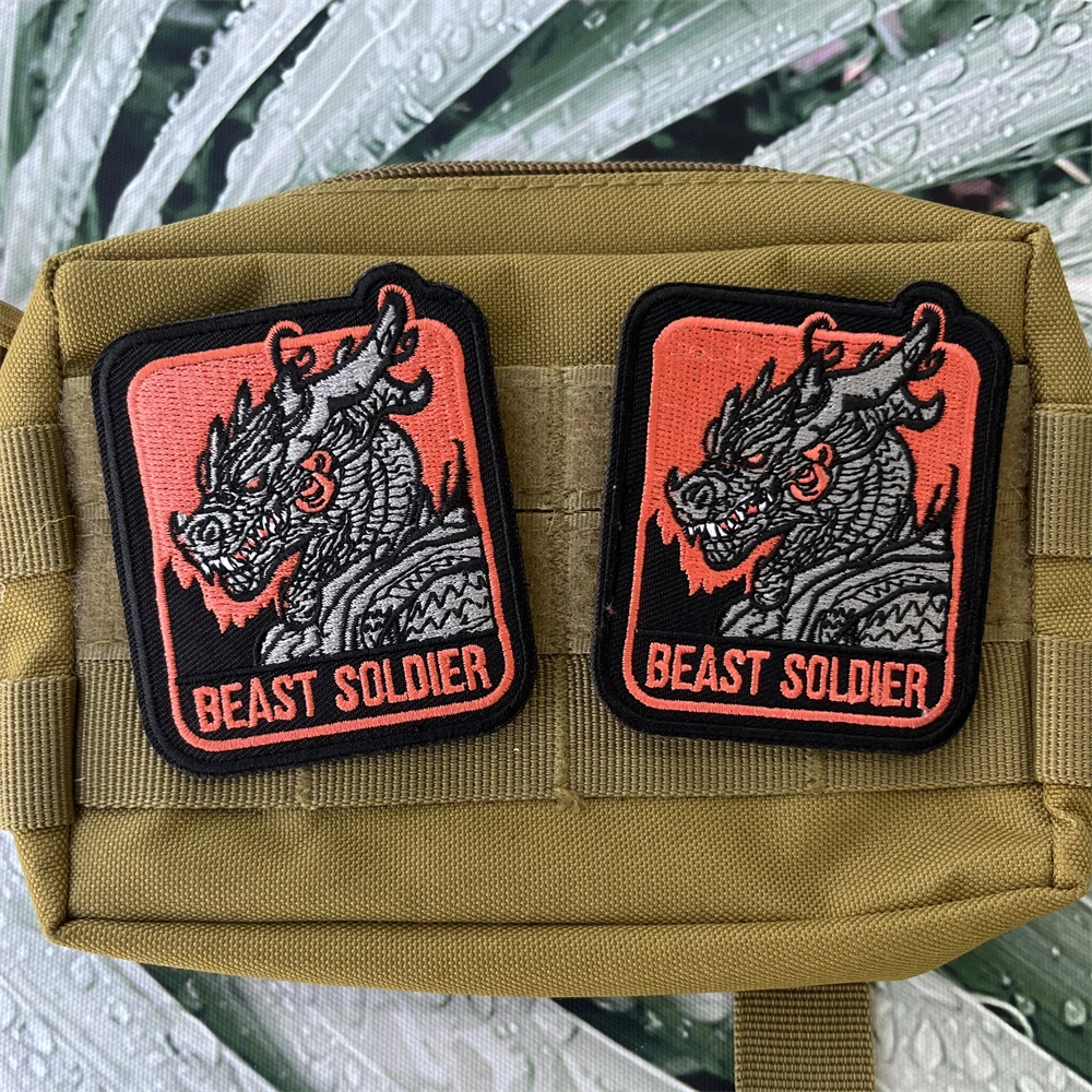 ВОЕННЫЙ ЗНАЧОК чудовище солдат Loong God нашивки для морального духа тактическая