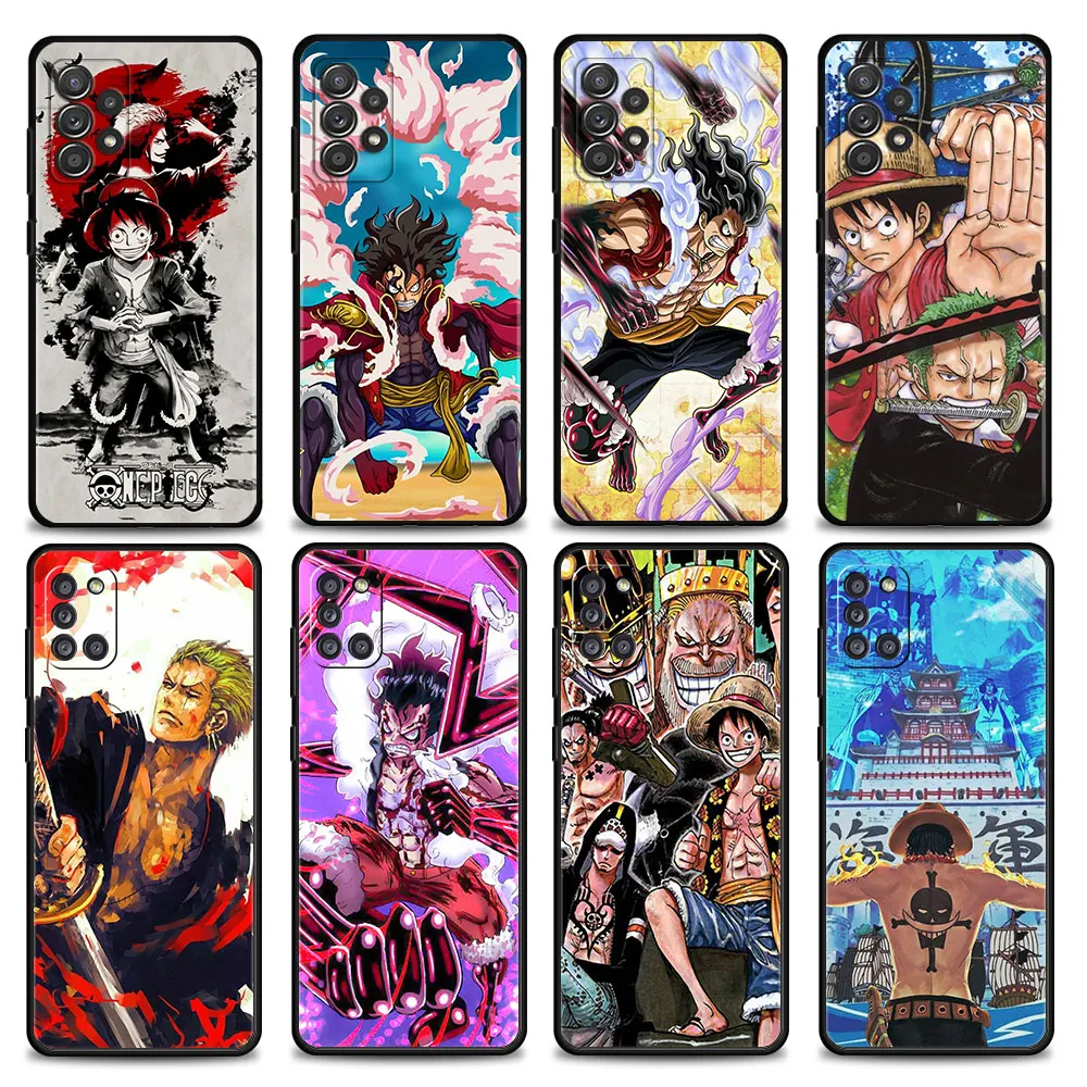 

One Piece Luffy Zoro Japanese Art Case For Samsung Galaxy A71 A51 A41 A12 A21s A23 A52 A72 A22 A02s A03s A53 A73 A32 A33 A13