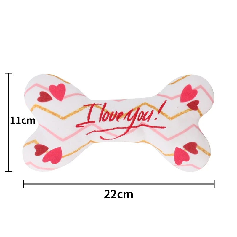 Kawaii Pet Vocal Bone Toy Dog Teeth-grinding Relief Plush Small Medium and Large Gift Soft Teddy