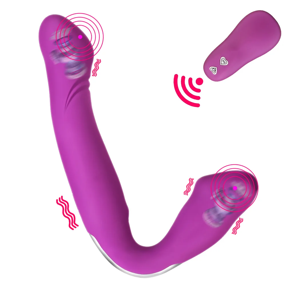 Фаллоимитатор вибратор массаж ануса стимулятор без бретелек на ремешке двойное