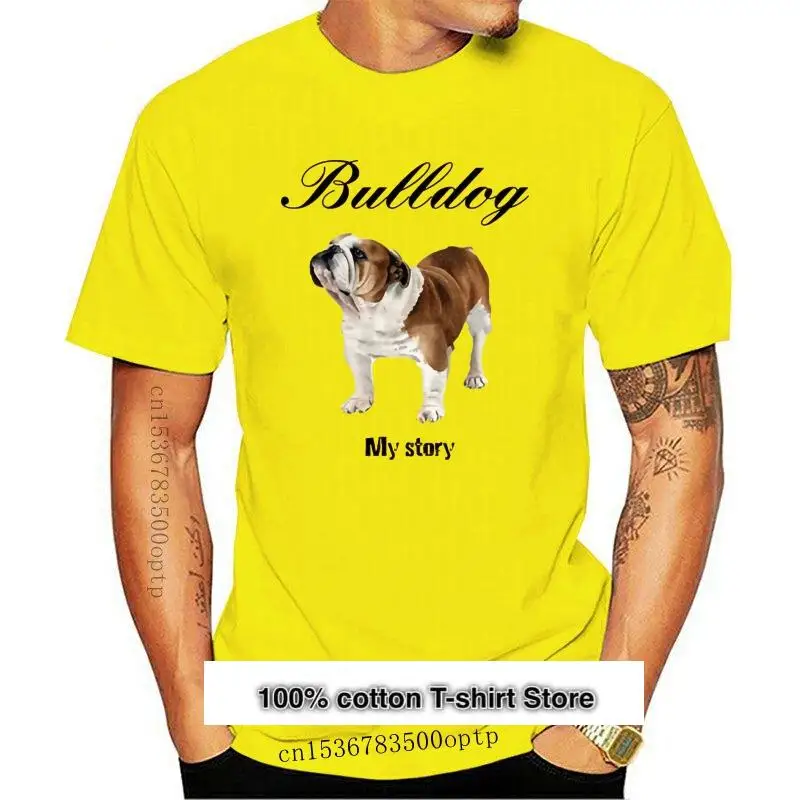 

Ropa para hombre, Camiseta с принтом собаки Bulldog ingenglish para hombre, mujer, Boy y Mujer