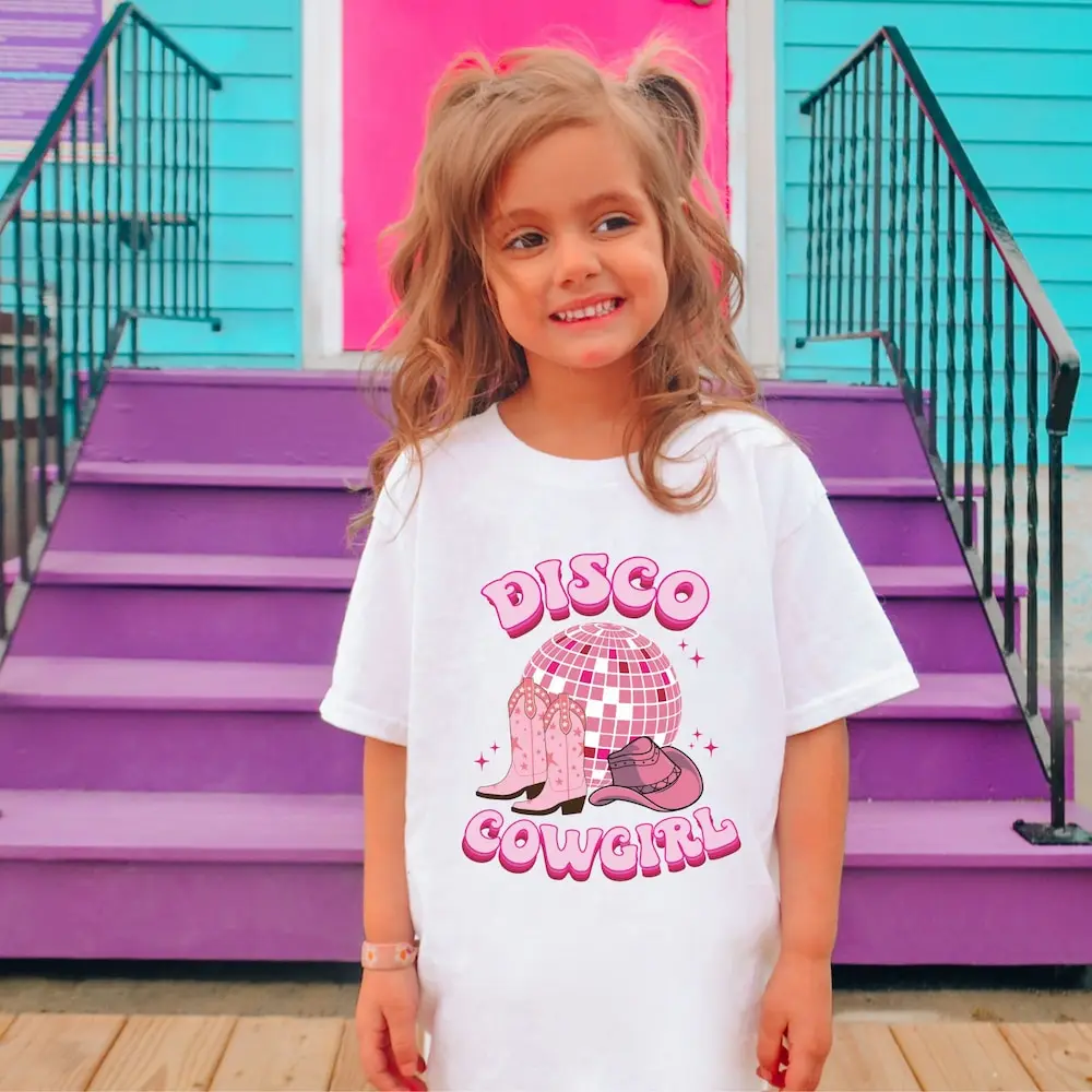 Детская футболка в стиле диско-ковбола для девочек