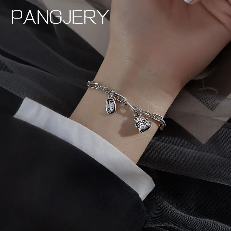 

Женский браслет с любовными звездами PANGJERY, браслет из стерлингового серебра 925 пробы в стиле панк, модный дизайн, креативный шикарный подаро...