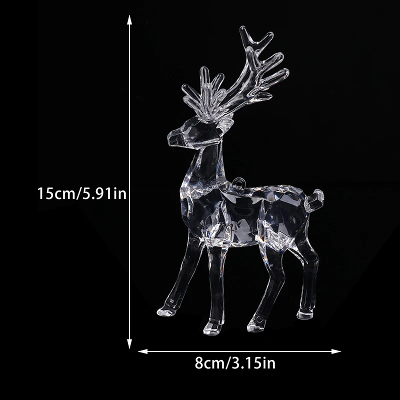 Прозрачные акриловые рождественские фигурки оленя торт рождественская елка