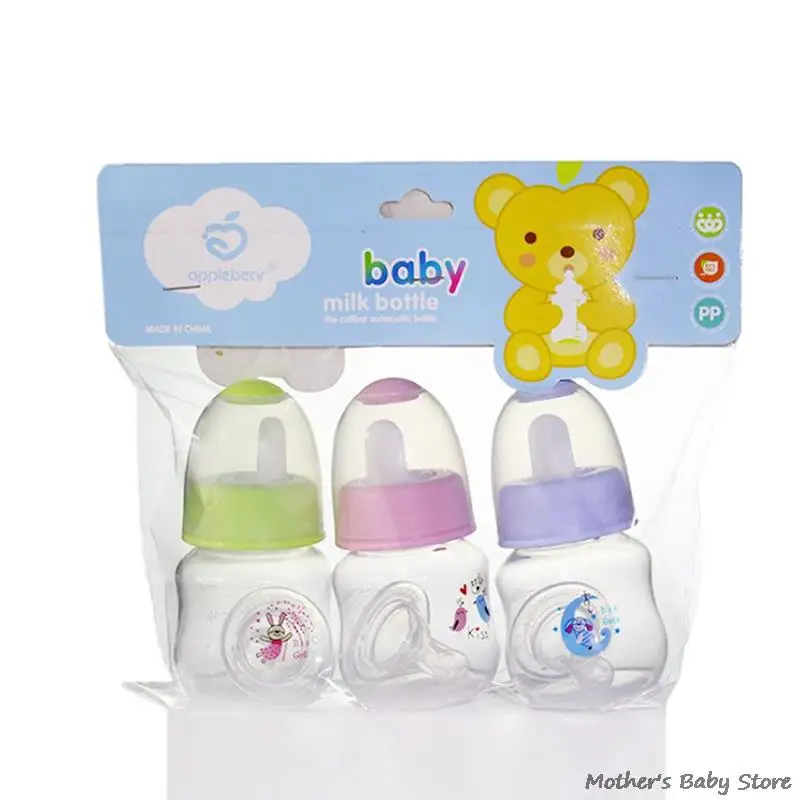 

1Pcs 60ML/250ML Baby Bottle Infant Newborn Children Learn Feeding Drinking Milk Bottles Portable Breast Nipple Pacifier Bottles