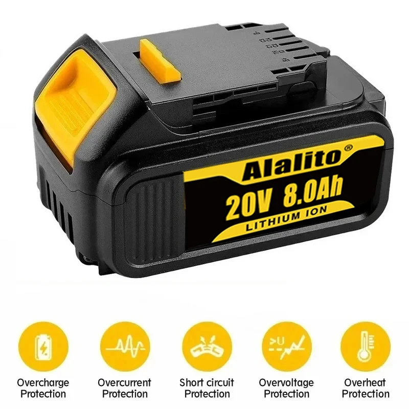Сменная литиевая батарея для электроинструмента DeWalt DCB184 DCB181 DCB200 20 в 8 0 Ач