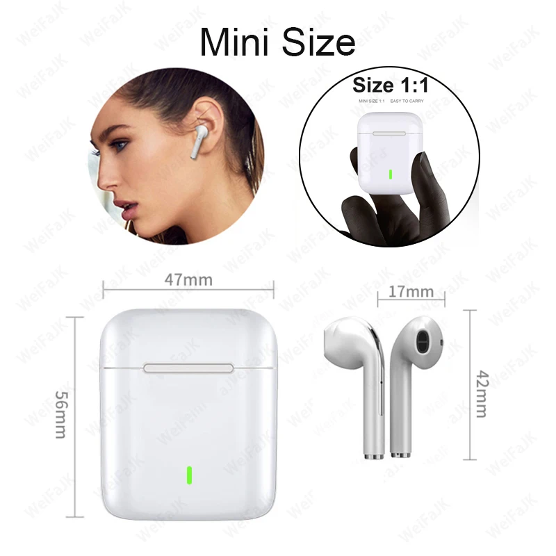 Original Air J18 TWS Pro Wireless Headphones Bluetooth Earphone Earpod Earbuds Gaming Headset For Xiaomi iPhone Apple Earphones images - 6